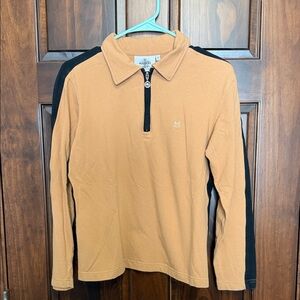 Masters Tan and Black Zip Polo Shirt